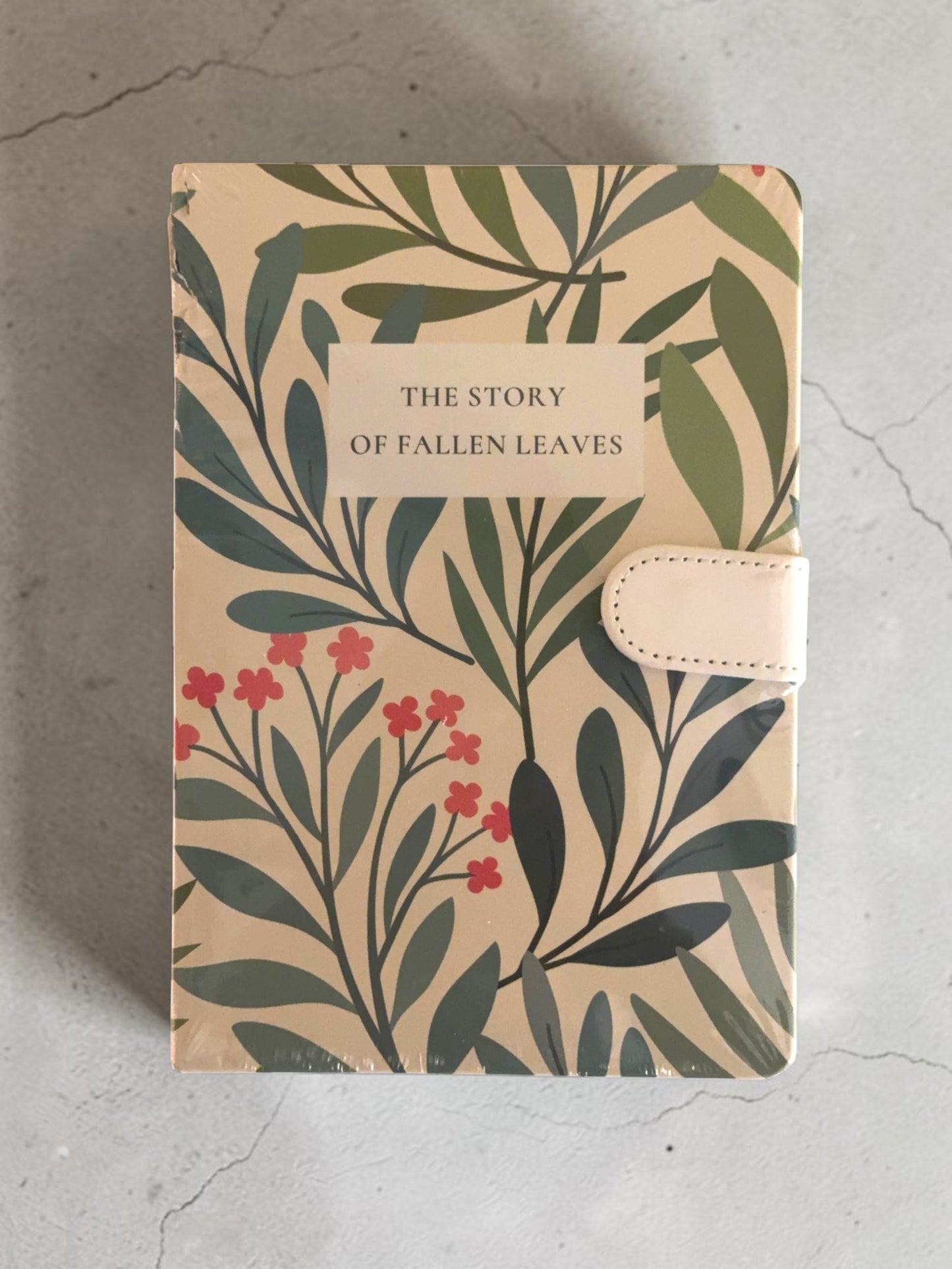 Story of Fallen Leaves Premium Hardcover Notebook Collection – Floral Design Journals with Button Strap