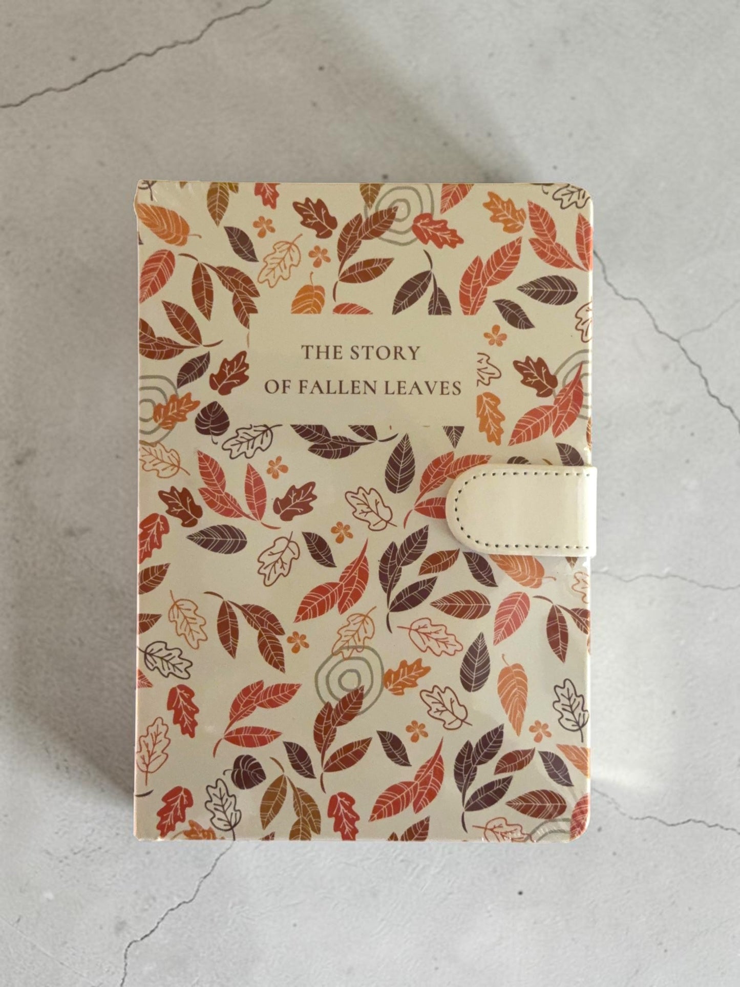 Story of Fallen Leaves Premium Hardcover Notebook Collection – Floral Design Journals with Button Strap