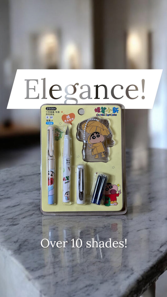 a set of 2 very cute ink pens with reusable ink cartridges